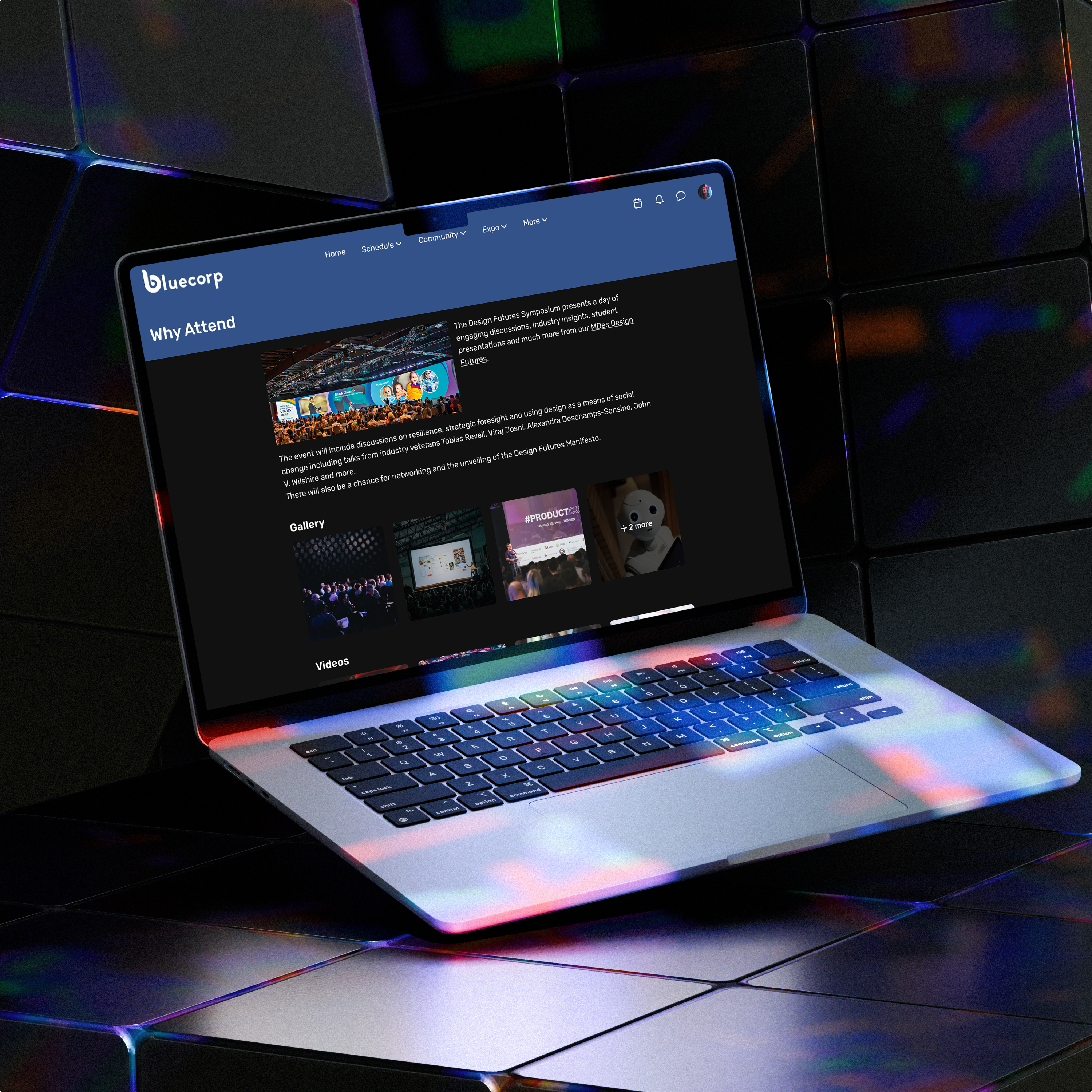 Graphic of a typography specimen showing the alphabet and numerals on top of a dark gray background.